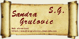 Sandra Grulović vizit kartica
